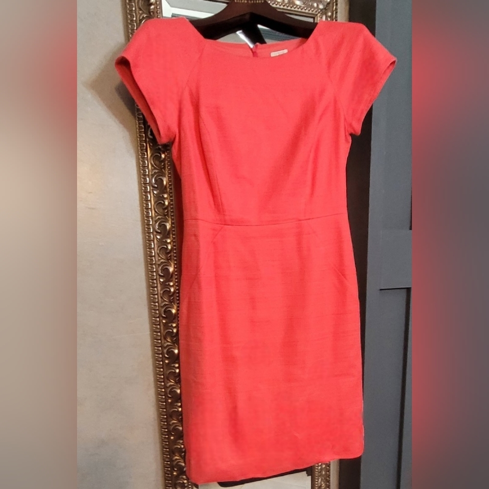 J. Crew dress in coral